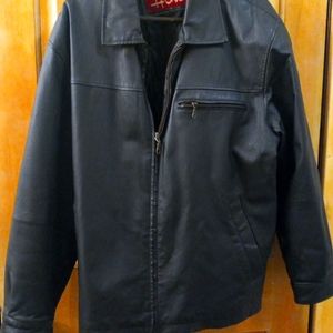 Black leather jacket